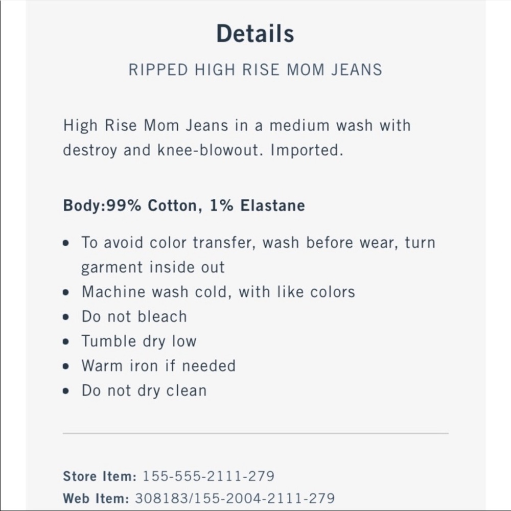 A&F High Rise Mom Jean - Picture 2 of 5